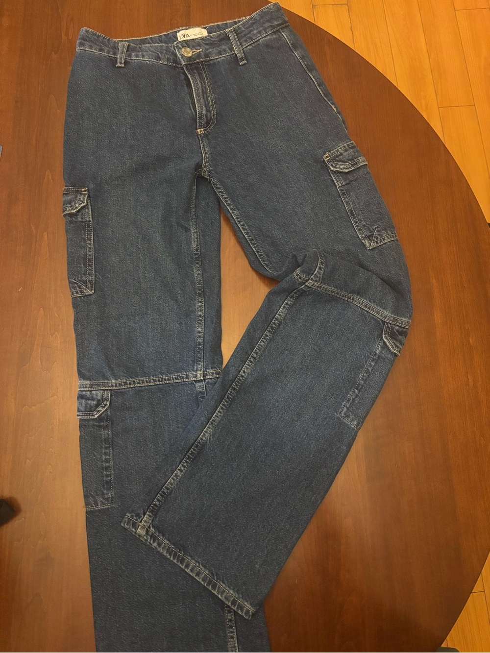 Zara Dark Blue Cargo Jeans